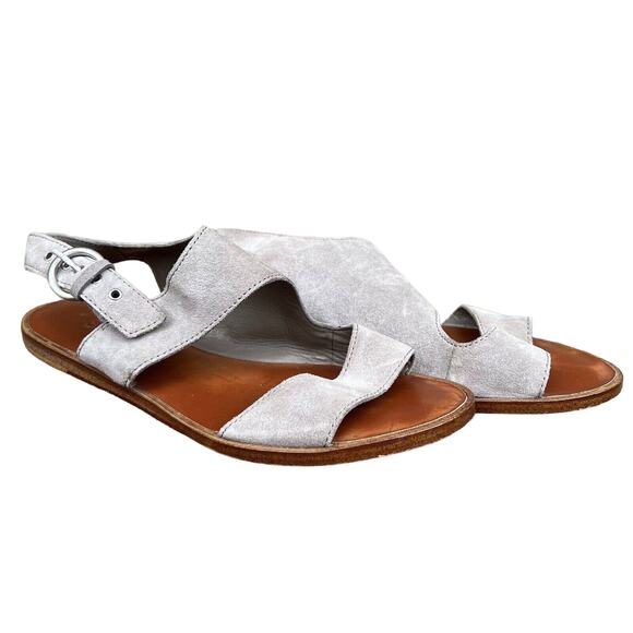 1. State Sandals Size 6.5 Tan Slingback Adjustable Straps Buckle Nordstrom - Picture 1 of 8